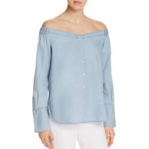 he Blue Shirt Shop Womens Button-Down Top Off the